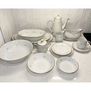 Sango China Julie 65Piece Dinnerware Set Japan Cups/Saucers, Platters Gravy Boat